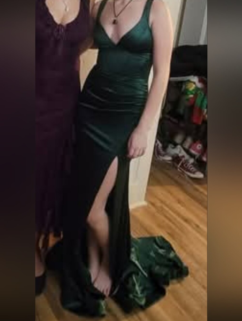 Emerald Green Corset Prom Dress